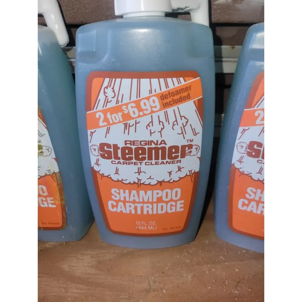 Six (6) Pack Vintage Regina Steemer Carpet Cleaner Shampoo Cartridge +Manual NEW - Picture 2 of 5